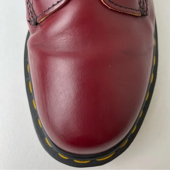 Vintage Dr. Martens 1460 Red Smooth Leather Boots UK 8 - Picture 4 of 16